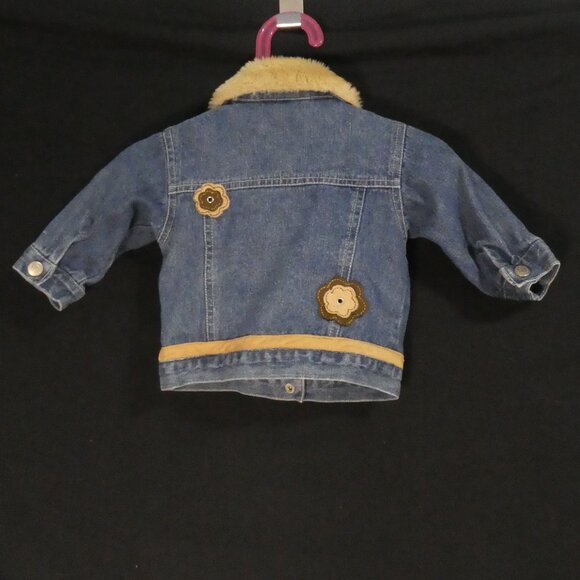 NANETTE | 12 months | Snap Button Closure Denim Jacket W/ Butterfly & Flowers - Picture 2 of 16